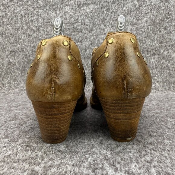 ✅Born Womens Sz 8M✅EU39 Western Studded Leather Ankle Booties Block Heel W11991 - Picture 10 of 12